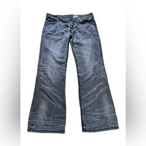 Wanted Outlaws Jeans 33x33 Black Distressed Western Style Moto Vintage